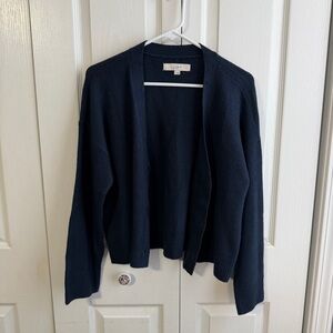 Loft navy blue button up cardigan size medium